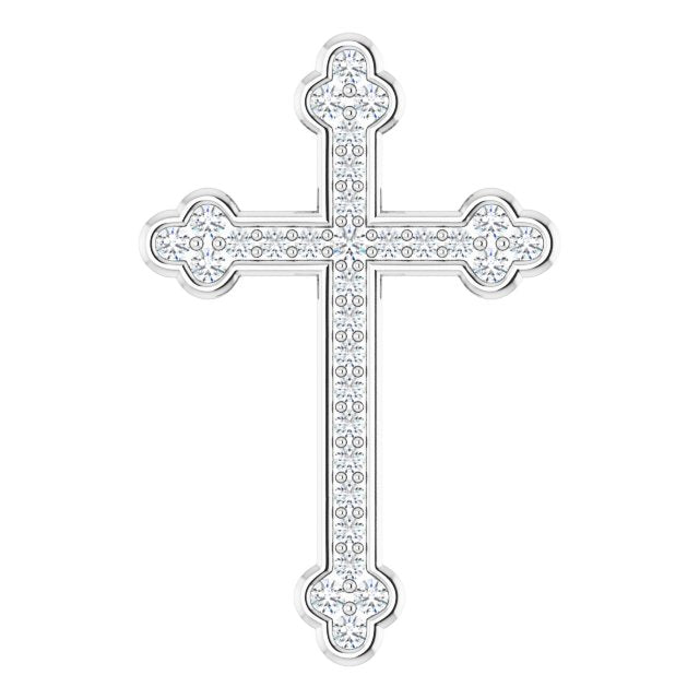 1/4 CTW Natural Diamond Cross Pendant