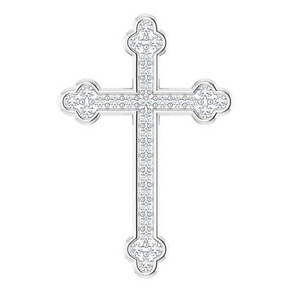 1/4 CTW Natural Diamond Cross Pendant