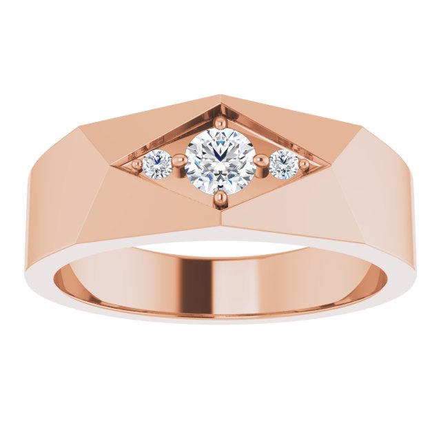 1/3 CTW Lab-Grown Diamond Geometric Tapered Band