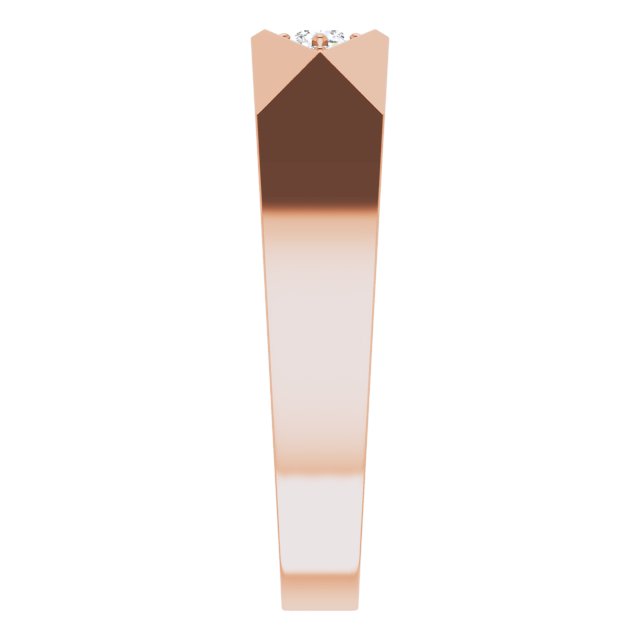 1/8 CTW Lab-Grown Diamond Geometric Tapered Band