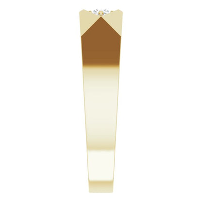 1/8 CTW Lab-Grown Diamond Geometric Tapered Band