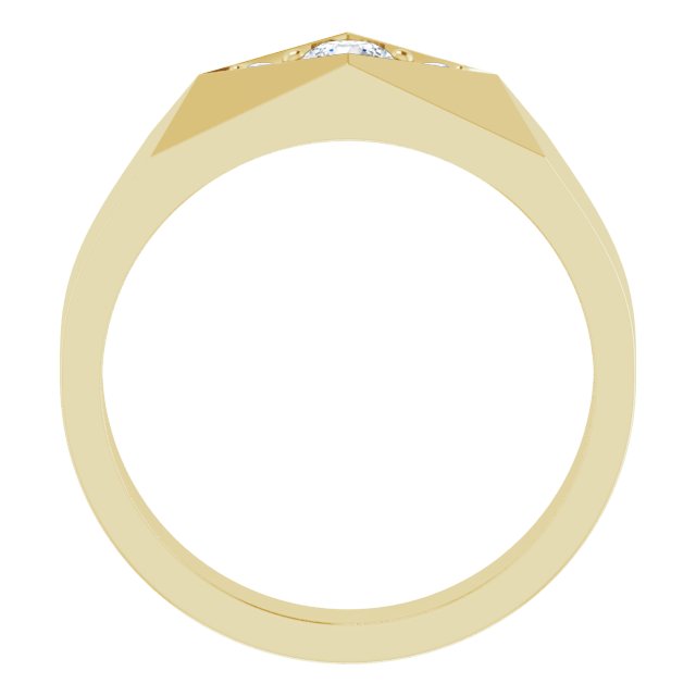 1/3 CTW Lab-Grown Diamond Geometric Tapered Band