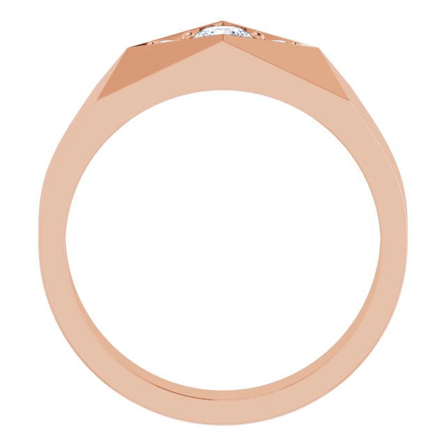 1/3 CTW Lab-Grown Diamond Geometric Tapered Band