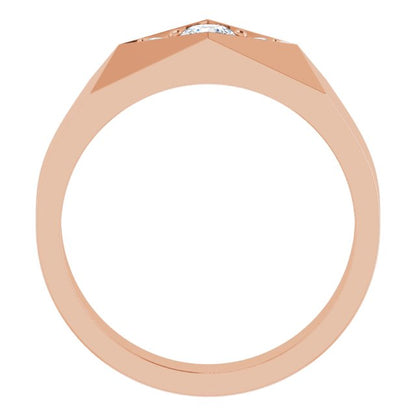 1/3 CTW Lab-Grown Diamond Geometric Tapered Band