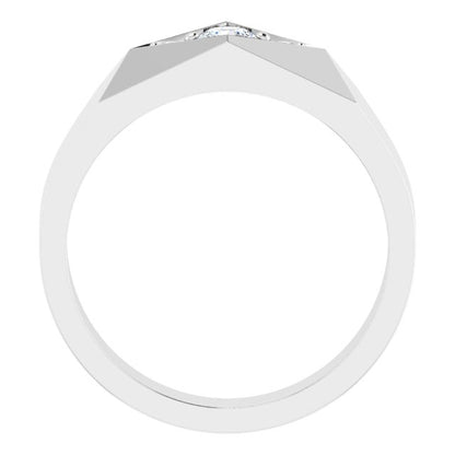 1/3 CTW Lab-Grown Diamond Geometric Tapered Band