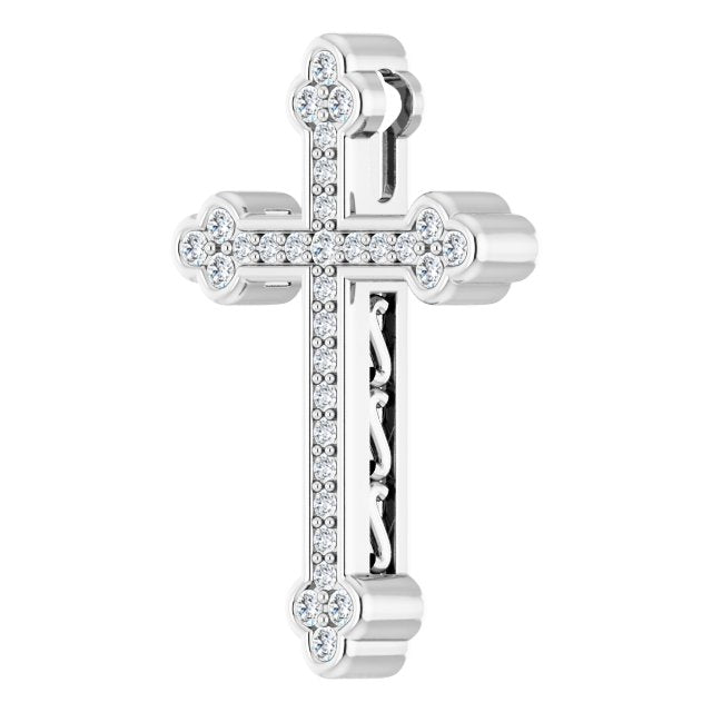 1/4 CTW Natural Diamond Cross Pendant