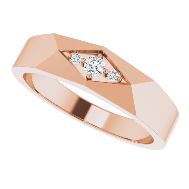 1/10 CTW Lab-Grown Diamond Geometric Tapered Band