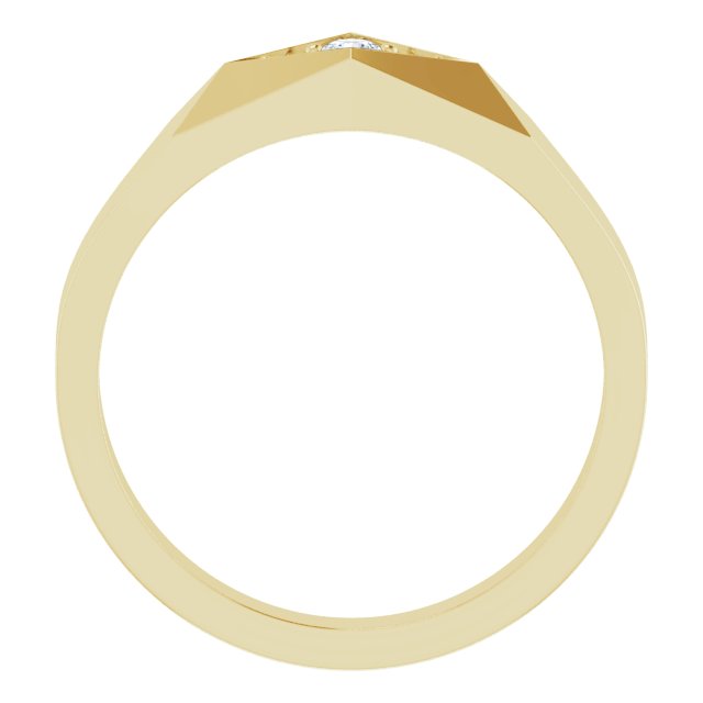 .03 CTW Natural Diamond Geometric Tapered Band