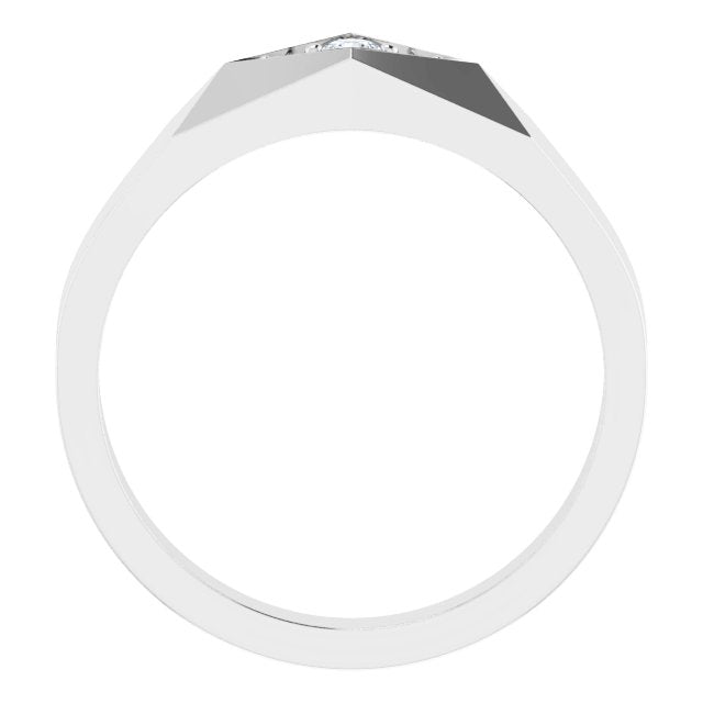 .03 CTW Natural Diamond Geometric Tapered Band