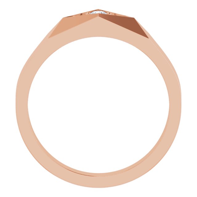 1/10 CTW Lab-Grown Diamond Geometric Tapered Band