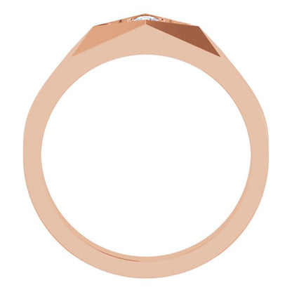 1/10 CTW Lab-Grown Diamond Geometric Tapered Band