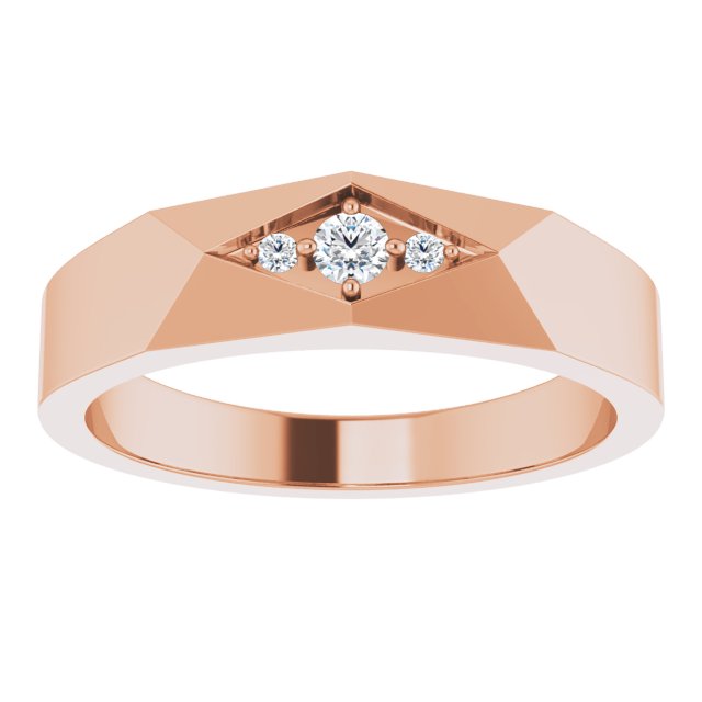 1/10 CTW Lab-Grown Diamond Geometric Tapered Band