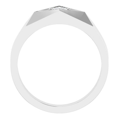.04 CTW Natural Diamond Geometric Tapered Band