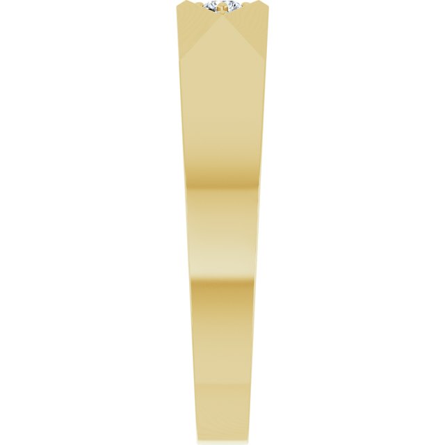 .03 CTW Natural Diamond Geometric Tapered Band