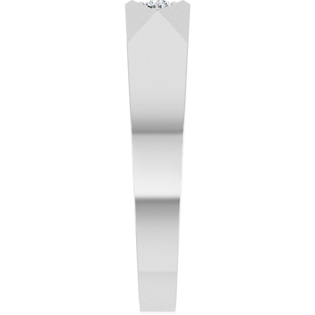 1/10 CTW Lab-Grown Diamond Geometric Tapered Band
