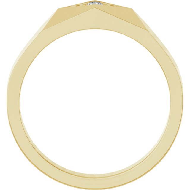 .03 CTW Natural Diamond Geometric Tapered Band