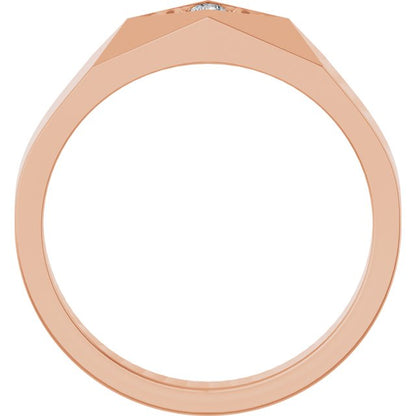1/10 CTW Lab-Grown Diamond Geometric Tapered Band