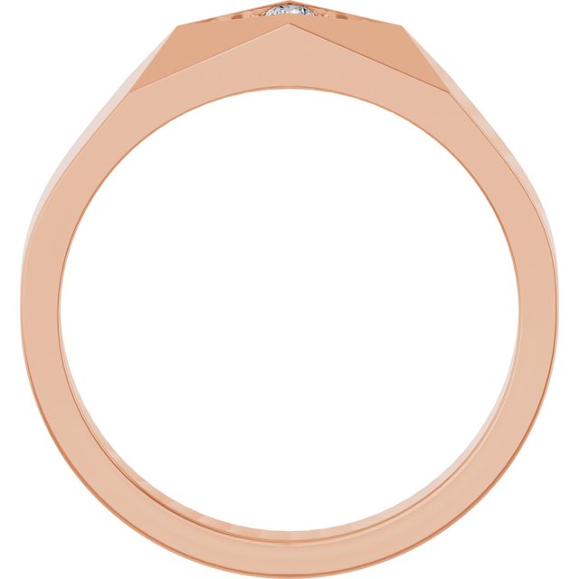 .03 CTW Natural Diamond Geometric Tapered Band