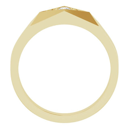 .04 CTW Natural Diamond Geometric Tapered Band