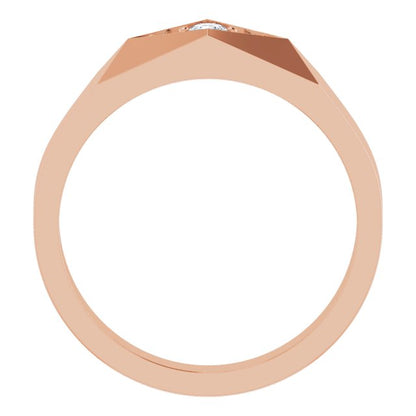 .04 CTW Natural Diamond Geometric Tapered Band