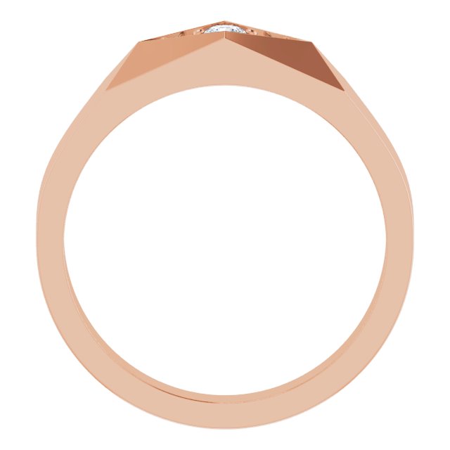 1/8 CTW Lab-Grown Diamond Geometric Tapered Band