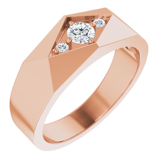 1/3 CTW Lab-Grown Diamond Geometric Tapered Band