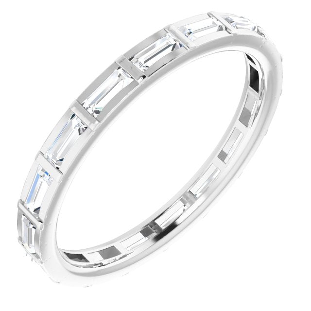 1/2 CTW Natural Diamond Eternity Band, 1.9 mm, Channel-Set Baguette