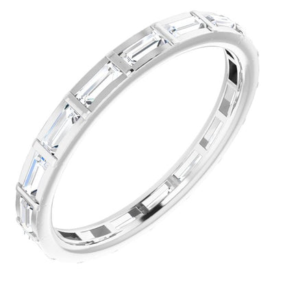 1/2 CTW Natural Diamond Eternity Band, 1.9 mm, Channel-Set Baguette