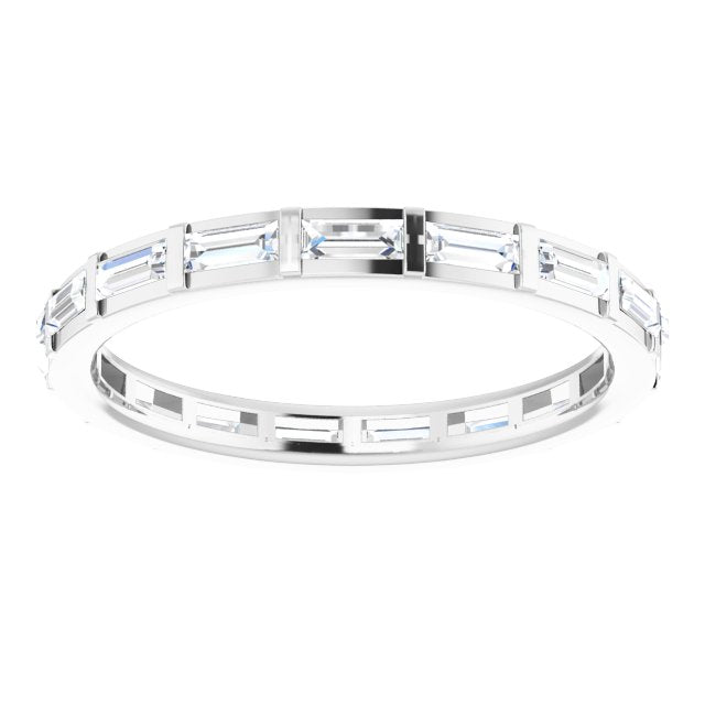1/2 CTW Natural Diamond Eternity Band, 1.9 mm, Channel-Set Baguette
