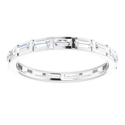 1/2 CTW Natural Diamond Eternity Band, 1.9 mm, Channel-Set Baguette