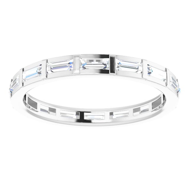 1/2 CTW Natural Diamond Eternity Band, 1.9 mm, Channel-Set Baguette