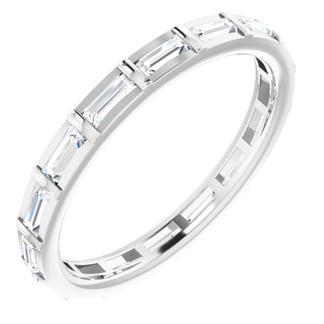 1/2 CTW Natural Diamond Eternity Band, 1.9 mm, Channel-Set Baguette