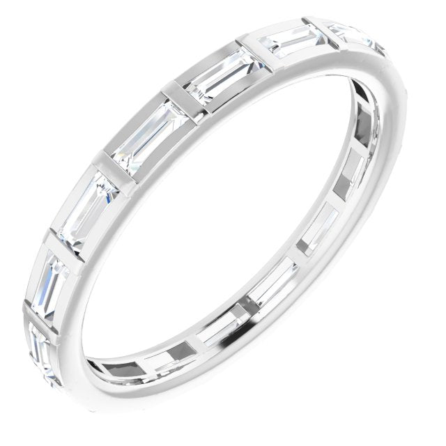 1/2 CTW Natural Diamond Eternity Band, 1.9 mm, Channel-Set Baguette