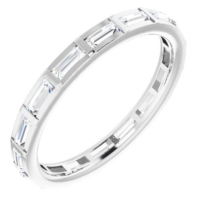 1/2 CTW Natural Diamond Eternity Band, 1.9 mm, Channel-Set Baguette