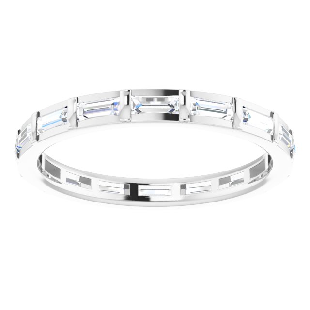 1/2 CTW Natural Diamond Eternity Band, 1.9 mm, Channel-Set Baguette