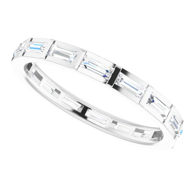 1/2 CTW Natural Diamond Eternity Band, 1.9 mm, Channel-Set Baguette
