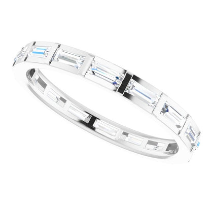 1/2 CTW Natural Diamond Eternity Band, 1.9 mm, Channel-Set Baguette