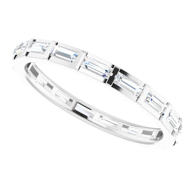 1/2 CTW Natural Diamond Eternity Band, 1.9 mm, Channel-Set Baguette