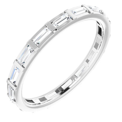 1/2 CTW Natural Diamond Eternity Band, 1.9 mm, Channel-Set Baguette