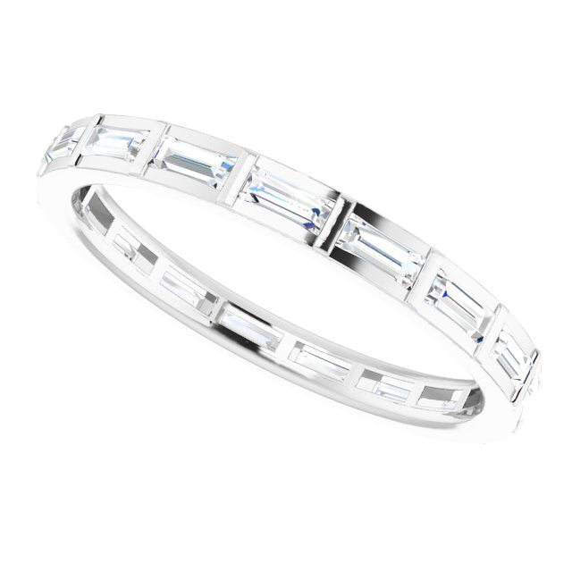 1/2 CTW Natural Diamond Eternity Band, 1.9 mm, Channel-Set Baguette