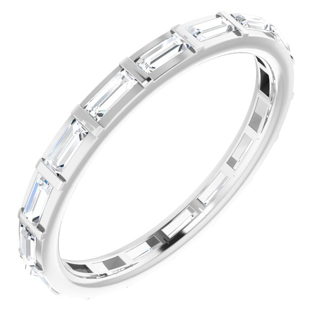 1/2 CTW Natural Diamond Eternity Band, 1.9 mm, Channel-Set Baguette