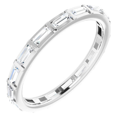 1/2 CTW Natural Diamond Eternity Band, 1.9 mm, Channel-Set Baguette