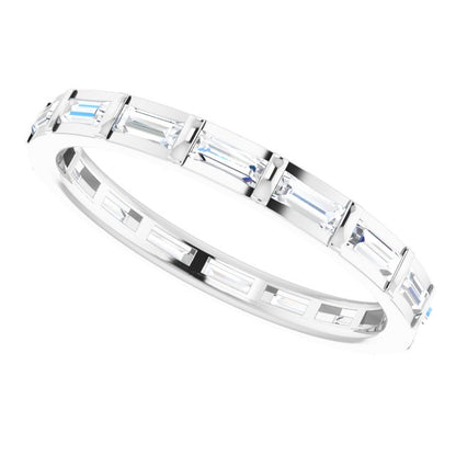 1/2 CTW Natural Diamond Eternity Band, 1.9 mm, Channel-Set Baguette