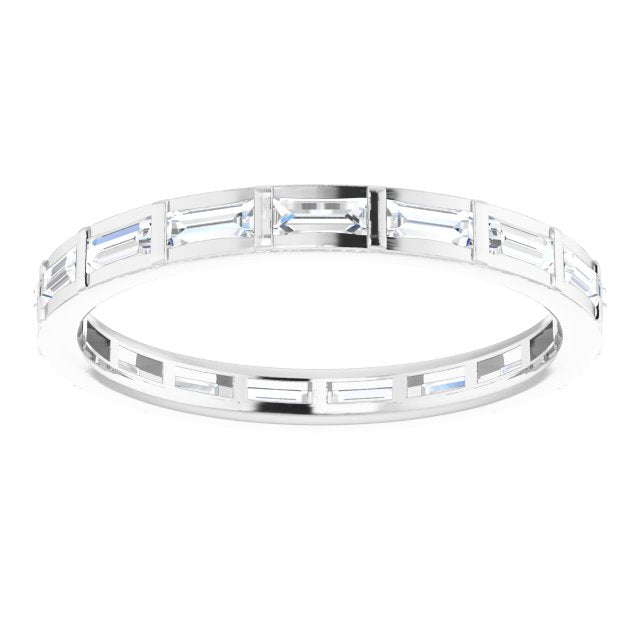 1/2 CTW Natural Diamond Eternity Band, 1.9 mm, Channel-Set Baguette