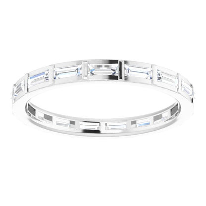 1/2 CTW Natural Diamond Eternity Band, 1.9 mm, Channel-Set Baguette