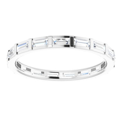 1/2 CTW Natural Diamond Eternity Band, 1.9 mm, Channel-Set Baguette