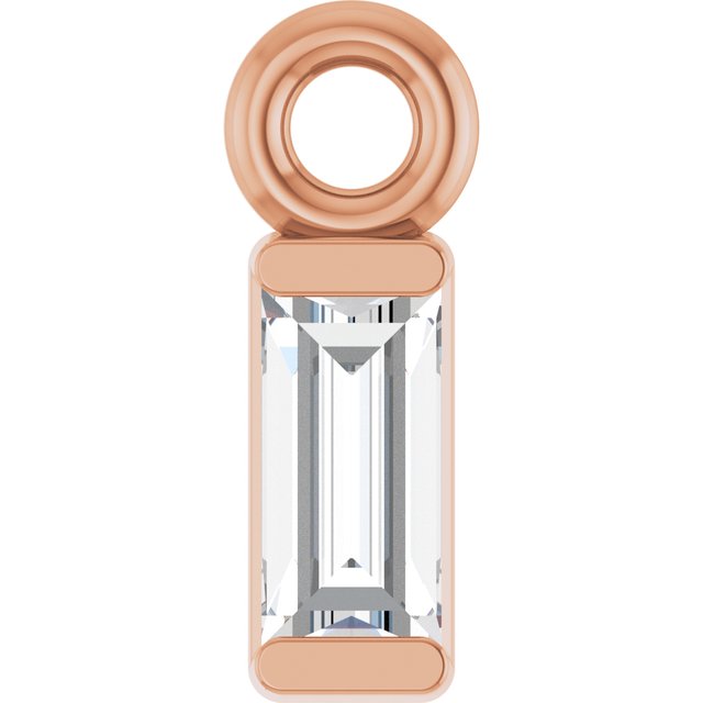 .06 CT Natural Diamond Dangle, 2.13 mm x 5.86 mm