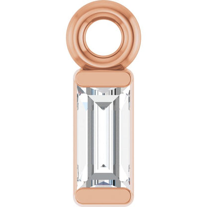 .06 CT Natural Diamond Dangle, 2.13 mm x 5.86 mm