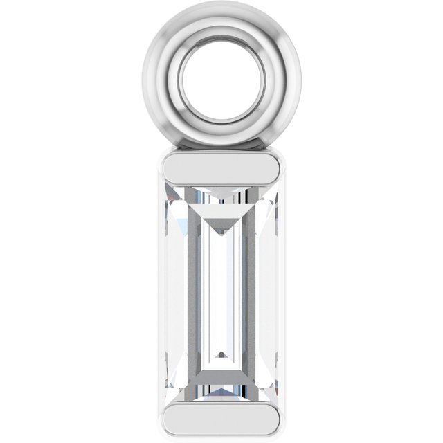 .04 CT Lab-Grown Diamond Dangle, 2.13 mm x 5.86 mm