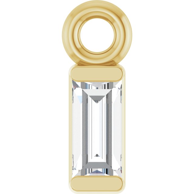 .04 CT Lab-Grown Diamond Dangle, 2.13 mm x 5.86 mm